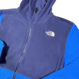 The North Face Fleece Hoodie Jacket Youth XL 14 16 Blue Purple Full Zip Youth